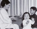 Crown Princess (now Empress) Michiko with Princess Sayako and (now Crown) Prince Naruhito.jpg