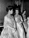 Isabelle d\'Orléans,  Marie Gabrielle d\' Italie, la princesse Marie Christine d\'Aoste 1958.jpg