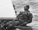Prince Philip at helm of his yawl, \'Bloodhound\', during Cowes Regatta.jpg