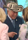 Prince Charles wore a traditional Columbian hat. 29 October 2014.jpg