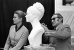 Grace poses for sculptor Lucien Gibert, France,  1970 (2).jpg