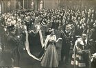 Queen and Philip on the first opening of parliament , 1952.jpg