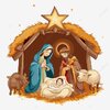 Natividad Transparente Clipart Niños De Navidad Ilustración Vectorial De Dibujos Animados De N...jpg