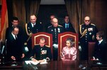 4the ceremony-The King signs the new Constitution in the Parliament. December 27, 1978.jpg